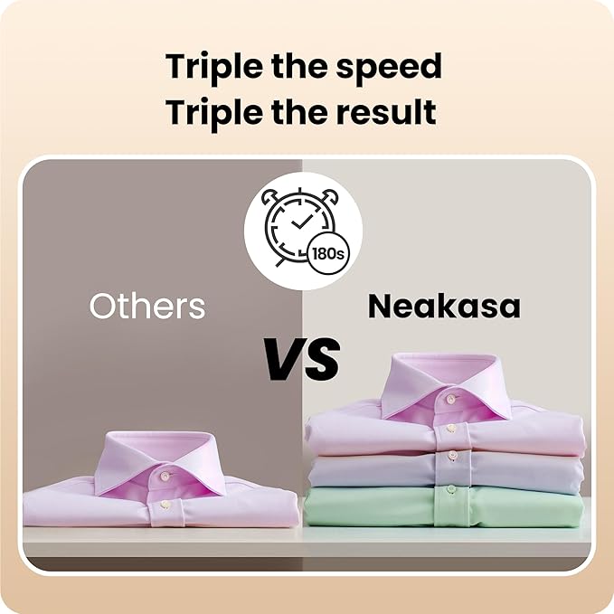Neakasa Magic 1 Vacuum Steamer, Handheld Travel Garment Steamer for Clothes, 2300Pa Suction for Fabric Grip, Featuring Exclusive AirIron Technology (for 110-120V Use)