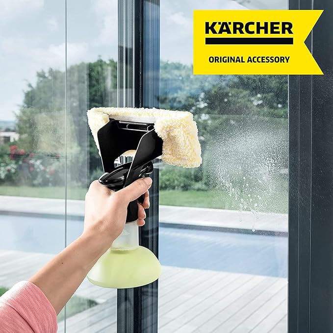 K??rcher WV Window Pads for Indoor Use - Microfiber Window Cloths - Compatible with WV 1 and WV 6 Electric Window Vacuum Squeegees - 2 Pack