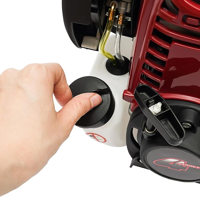 31CC 4-Stroke Gas Power Handheld Sweeper Broom,1.4HP Outdoor Artificial Lawn Grass Brush Yard Sweeper,20.47in Side-Hanging Walk Behind Sweeper Grass Cleaner Tools for Boulevards,Driveways,Sidewalks