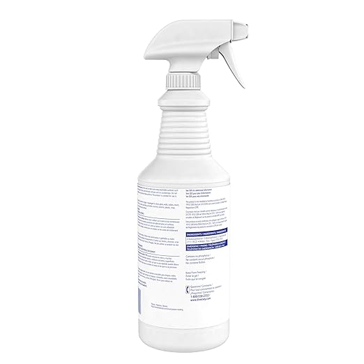 Diversey GLANCE 04554. Glass & Multi-Surface Cleaner, for Streak-Free Mirrors & Windows, Ready-to-Use, 32-Ounce (Pack of 12 with 12 spray nozzles)
