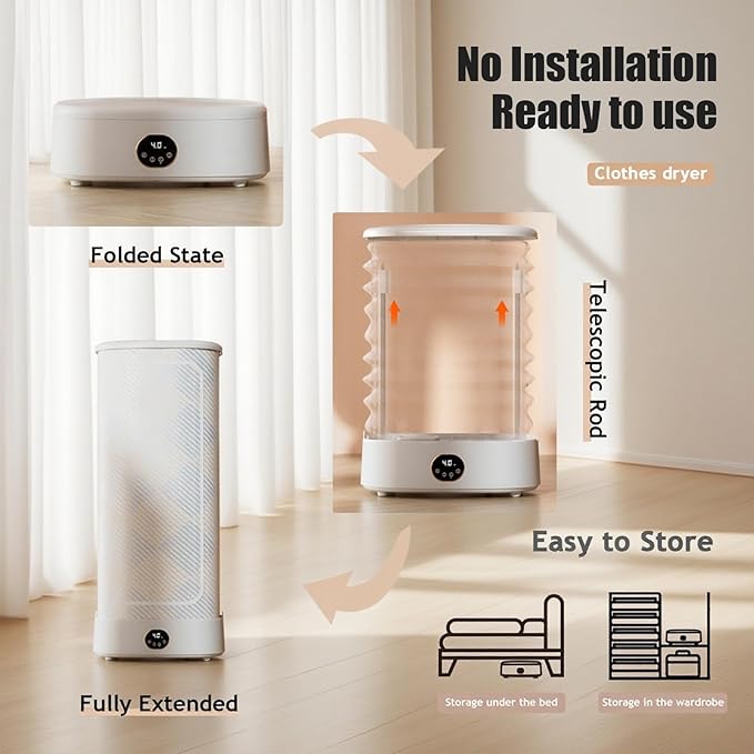 Steam Closet Vertical Steam Iron, 1000w Wireless Collapsible Steamer, Quick-Dry Rack, One-Key Care for Clothes & Fabric
