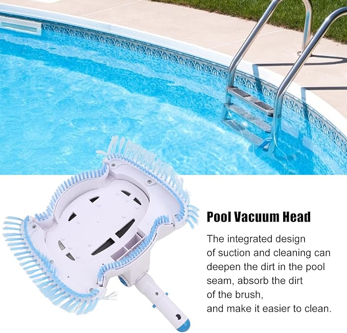 PerGar Pool Vacuum Heads, Manual Pool Vacuum Heads, Pool Vacuum Head Accessories, allinone Pool Cleaning Tools, Pool Vacuum Heads with Brushes, Pool Cleaning Vacuum Heads