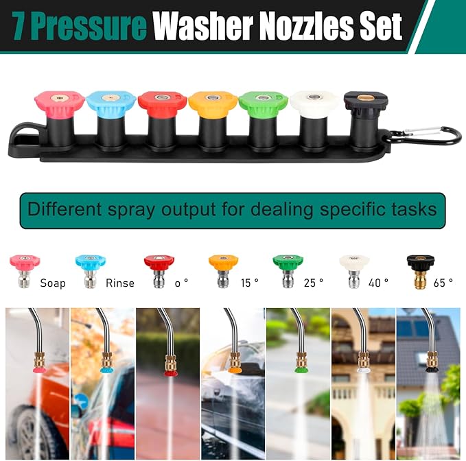 24FT Pressure Washer Extension Wand with Bursh, Power Washer Extension Wand, Gutter Cleaning Tool for Your Patio, Lawn & Garden (24FT Wand with Brush) (24ft Wand with Brush)
