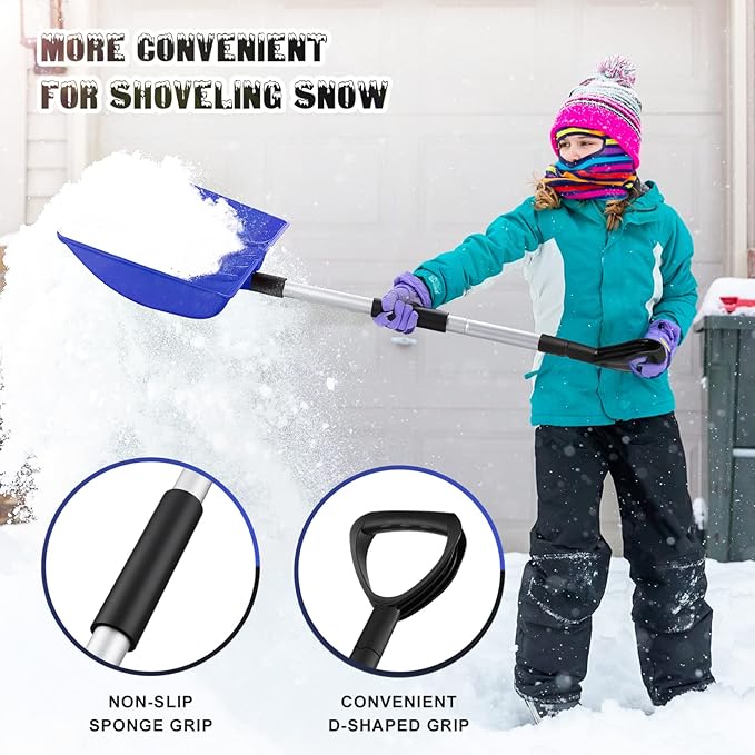SUPVOX Snow Shovel Ice Scraper Large Remover Tool for Winter Car and Driveway Cleaning