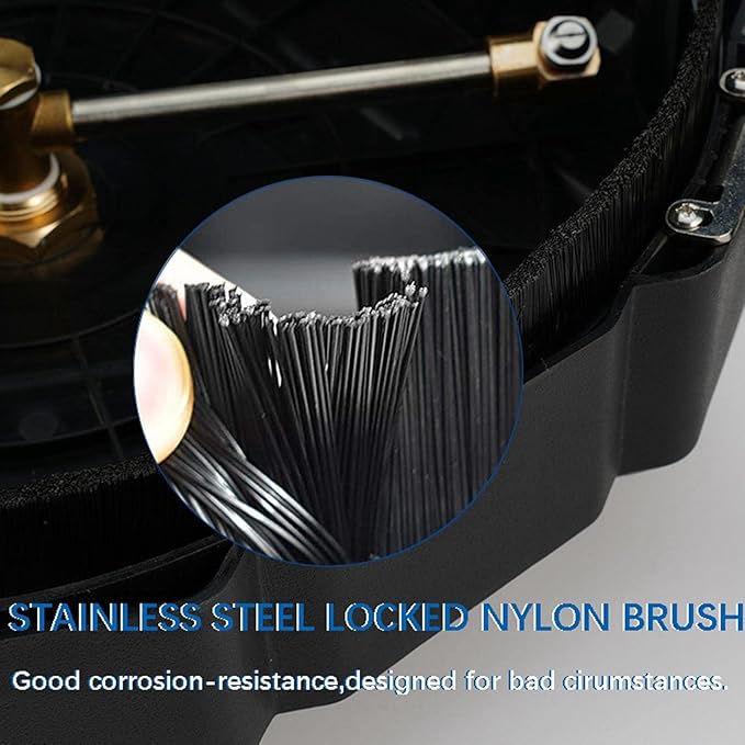 Driveway Power Washer, Rotary Surface Cleaner Attachment with Wheels, Replaceable Sturdy Flat Surface Cleaner for Driveway
