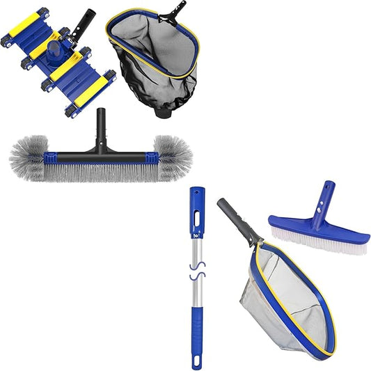 Poolvio Cleaning Kit Bundle – Premium Inground & Standard Above Ground