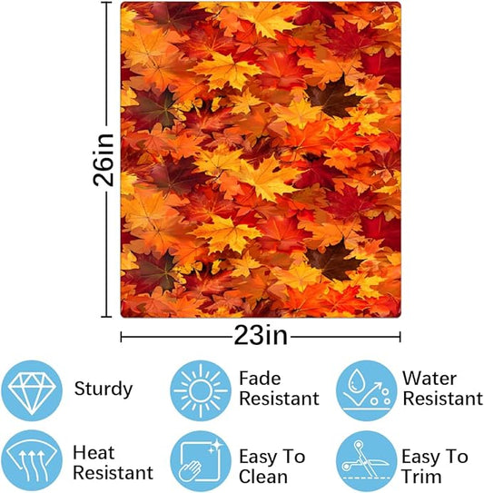 Autumn Gold Maple Leaves Dishwasher Magnet Cover for The Front Magnetic Dishwasher Door Covers Dish Washer Sticker Wrap Home Decorative Appliances Panel Decal Kitchen Decor 23" x 26" (Magnetic)