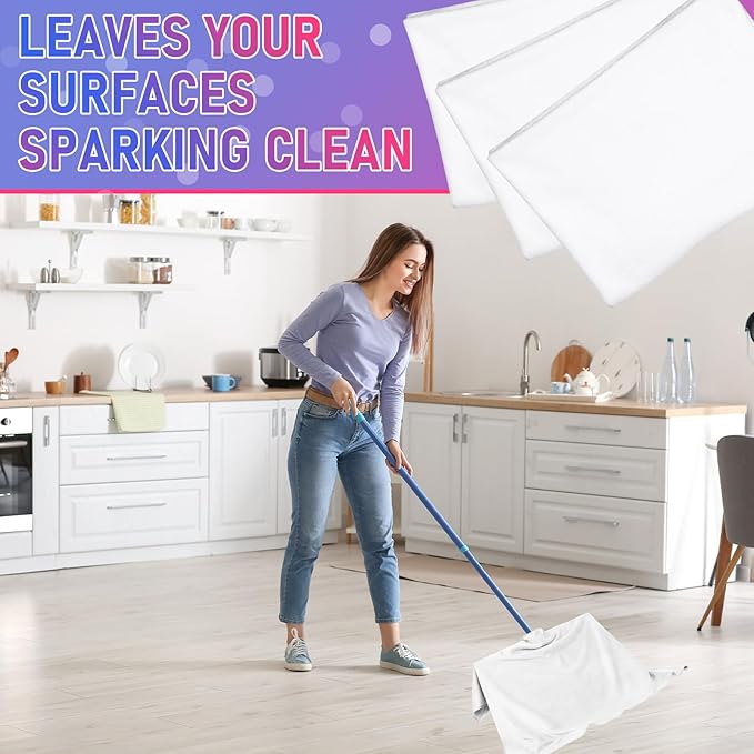 12 Pcs Extra Large Microfiber Cleaning Cloths Bulk 30" x 20" Washable Reusable Microfiber Rags Absorbent Cleaning Towels for Floor Glass Window Car Kitchen Bathroom House(White)