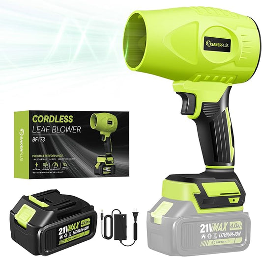 Portable Dust Cleaner, Leaf Blower Cordless, Handheld Snow Blower, Hand Blowers for Lawn Care, Patio Cleaning, Leaves and Dust Blowing, 4.0Ah Battery and Charger Included (1 Battery)