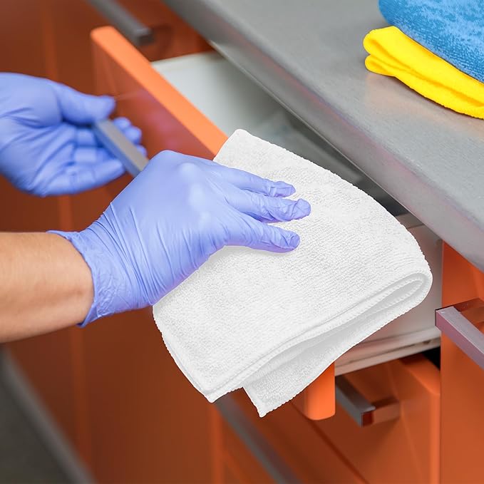 ZYROFIX Microfiber Cleaning Cloths (Value Pack of 36) Size 16" x 16", Highly Absorbent Cleaning Rags, Lint Free Towels, Reusable and Washable, Microfiber Towels for Cars