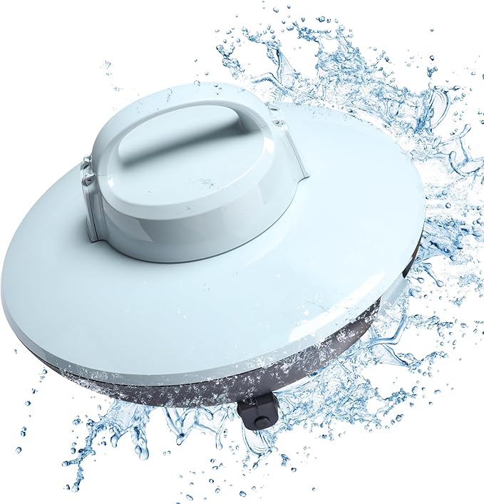 Robotic Pool Cleaner, Pool Vacuum for Above Pools with Dual-Drive Motors, Self-Parking Technology for Above-Ground Flat Pools up to 645sq.ft (Lasts 90 Mins)
