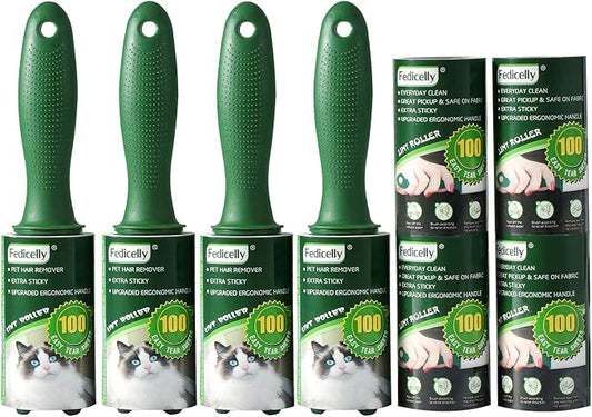 Fedicelly Lint Rollers Pet Hair Extra Sticky Clothes,Cat Dog Hair Remover Laundry Furniture Carpet,Total 800 Sheets Lint Remover Brush for Couch by Fedicelly