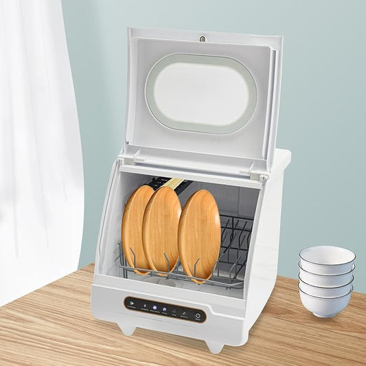 Portable Dishwasher Countertop, Compact Dishwashers with 5 Washing Programs, Mini Dishwasher Countertop with Hose for Clean Dishes, Knives, Forks, 洗碗机