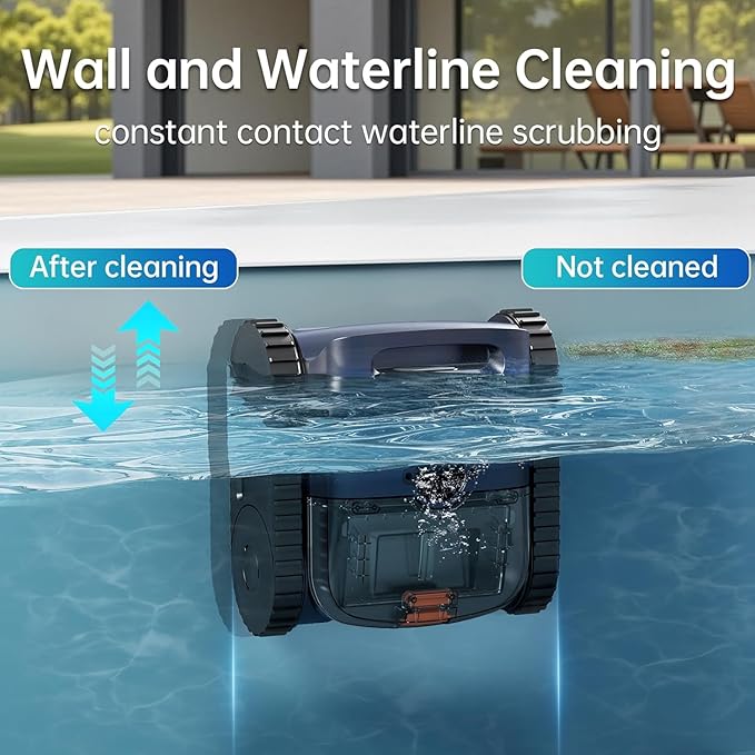 [2026 Upgrade] Pool Vacuum for Inground Pools,Robotic Pool Cleaner for Floor/Wall Climbing/Waterline Cleaning, Dual-Motor System Powerful Suction,Extended 180-Min Runtime for Pools up to 2100 Sq.Ft