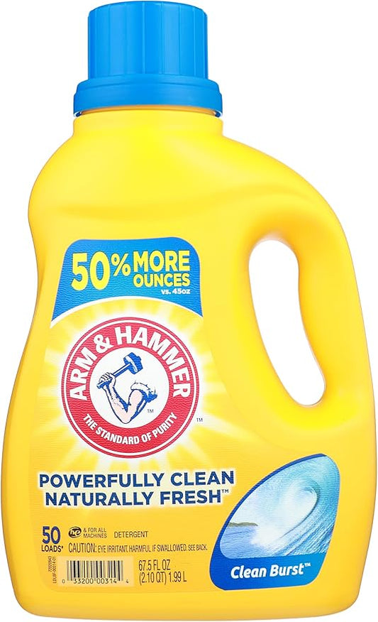 Arm & Hammer, Detergent HE Clean Burst, 67.5 Fl Oz