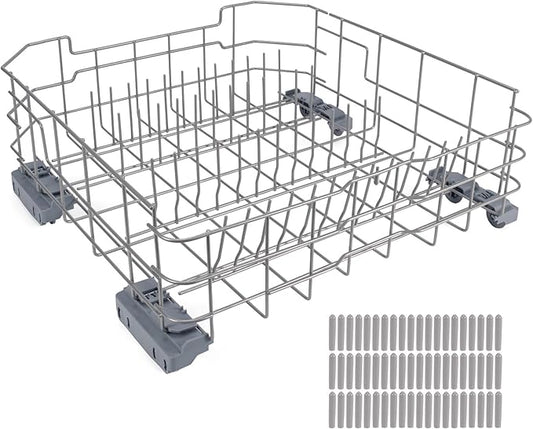 WD28X26099 WD28X34744 Dishwasher Lower Rack Compatible with GE Dishwashers - Replaces WD28X24396,WD28X22659,WD28X28918. Fits Models GDF510PSR3SS, GDF510PSM0SS, GDF510PSMOSS, GDF535PSR0SS, GDF510PSR6SS