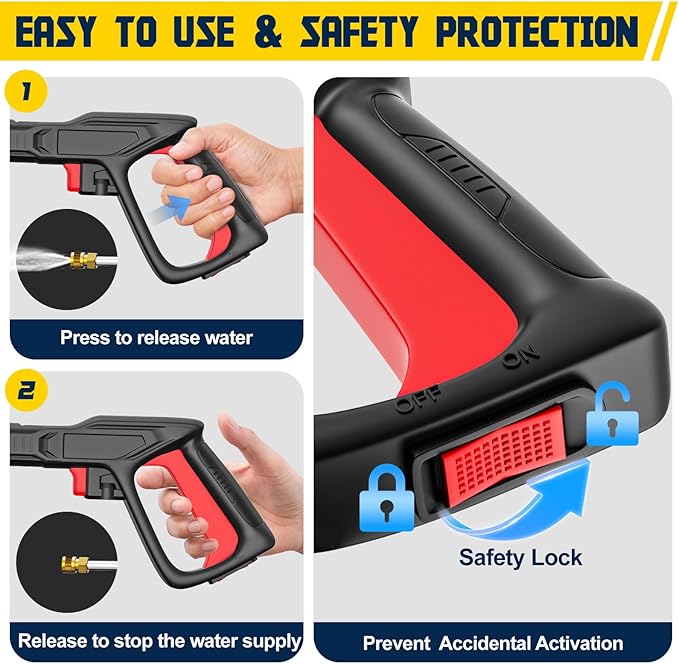 Cordless Pressure Washer Battery Powered Compatible for Dewalt 20V/60V Battery, 1015 PSI Brushless Power Washer with 4 Nozzles & Built-in Storage, for Car, Patio, Driveway, Wall Cleaning(Tool Only)