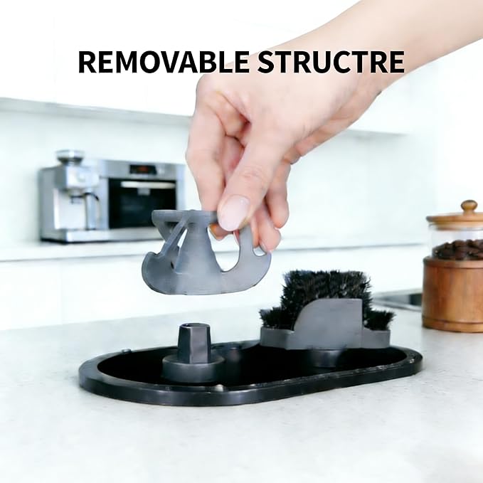 Premium Espresso Clean Holder，Coffee Portafilter Cleaning Kit，Automatic Knock Box Cleaner for 51/53/58mm, Easy Cleaning of Your Coffee Puck (1Pcs)，Electric Automatic Knock Box Cleaner (TWO)