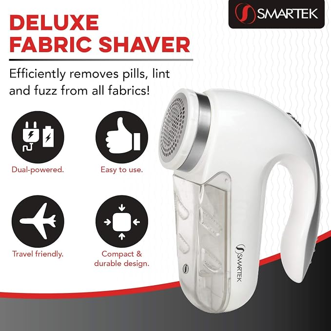 Smartek Fabric Shaver Fuzz Remover, Electric Lint Remover for Clothes, Sweater Shaver to Remove Pilling, Couch Cleaner - Image 3