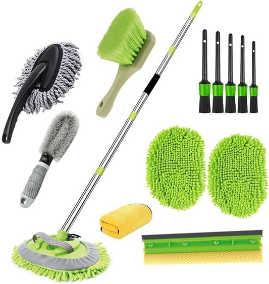 Car Washing and Wiping Splicing Rod mop Cleaning kit(13 Piece Set)
