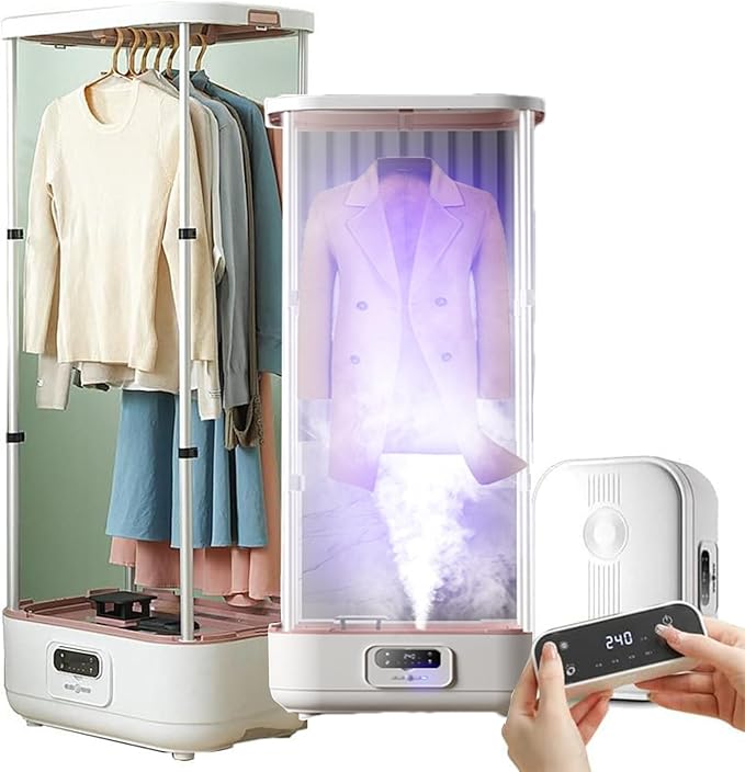 900W Portable Clothes Dryer, Collapsible Hanging Electric Drying Rack with Remote Control for Fast & Efficient Fabric Care for Home and Travel