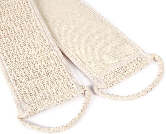 Dry Brushing 1pc Soft Exfoliating Bath Shower Massage Spa Scrubber Sponge Back Strap Body Skin Cleaning Tool