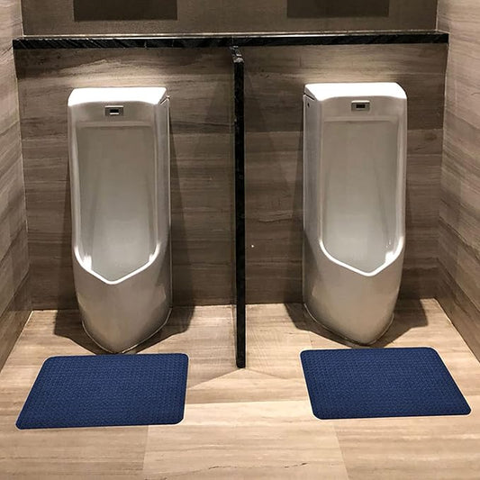 Urinal Mats Bathroom Floor Protector Pads(2 Pack), Restroom Urinal Pee Pad, Non-Slip Water Absorption Urine Floor Mats for Men's Restrooms, Reusable/Washable Urinal Floor Pads Rug