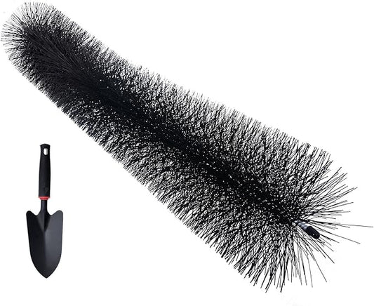 Happybuy Gutter Brush 60ft Length 5.25in Diameter Gutter Cleaning Tool Leaf Guard for 5-Inch Gutters, Roof Debris Clearance, 20 Pack, Durable PP & Galvanized Steel