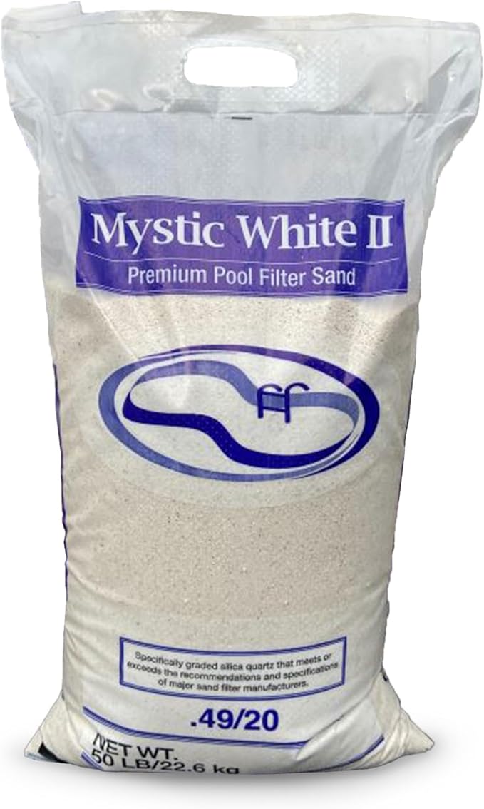 U.S. Silica 2 Pack Mystic White II Sand for Above Ground and Inground Pool Filter Pumps, 50 Lb - Accessories and Supplies for Swimming Pool System Cleaning and Maintenance