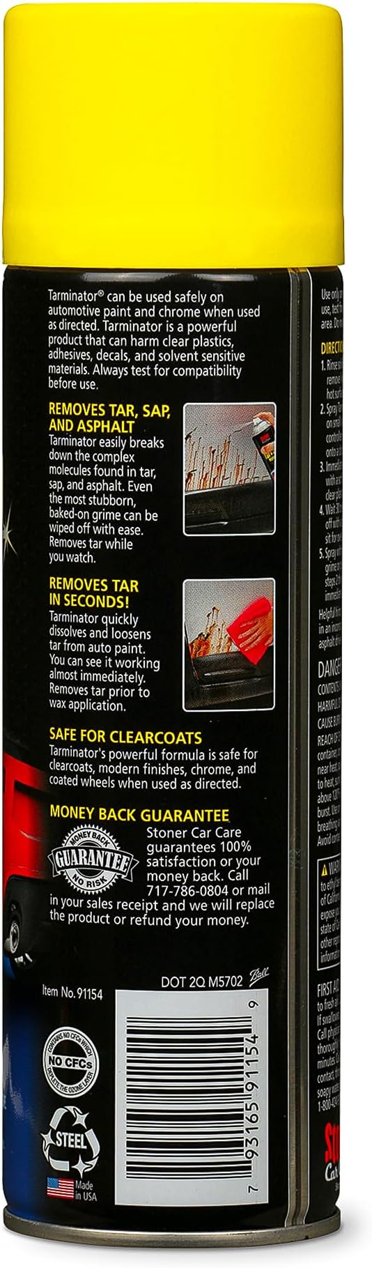 Stoner Car Care 91154 Tarminator Tar, Sap, and Asphalt Remover ?€? Fast Acting Tar and Sap Remover for Cars ?€? Clear Coat Safe Auto Cleaner for Paint, Chrome and Wheels ?€? 10 oz