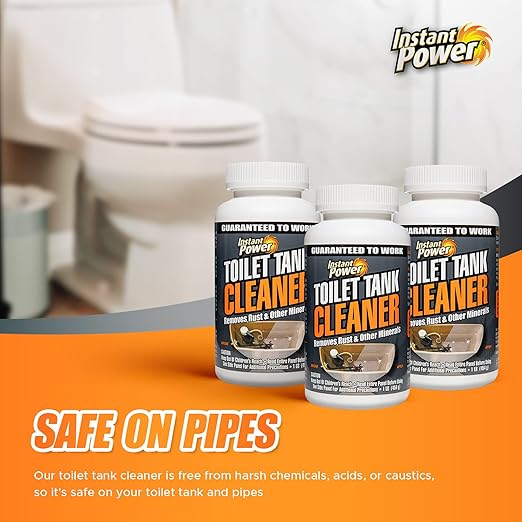 Instant Power Toilet Tank Cleaner ?€? Bathroom Toilet Cleaning Powder, Removes Rust and Other Minerals, No Scrubbing, 16 Oz