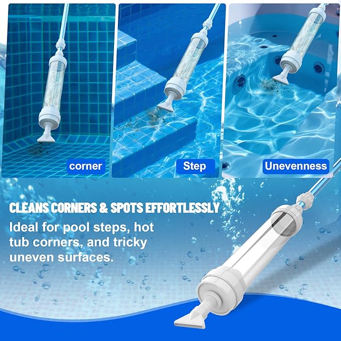 6250 Paradise Power Spa Vacuum for Hot Tub,No Pumping,Batteries,Portable Hot Tub Vacuum Spa Vac Cordless,Handheld Pool Vacuums Sucks Up Rocks, Leaves,Coins, Sand,Debris and Other Small Objects