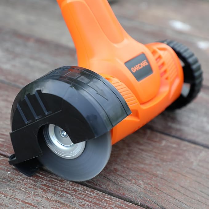 GARCARE 20V Cordless Patio Cleaner - Lightweight Driveway & Pavement Brusher with Interchangeable Brushes, Adjustable Handle for Tile Gaps Sweeper, 4.0Ah Battery and Charger Included