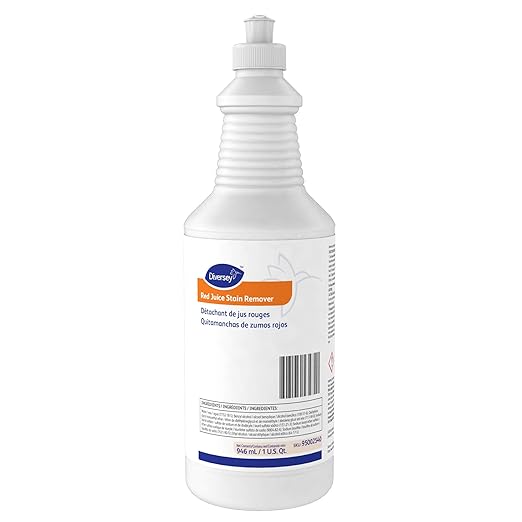 Diversey 95002540 Red Juice Stain Remover, Removes Wine, Fruit Punch, Soft Drinks, Grease, Mustard & More from Carpet, Ready-to-Use, 32-Ounce