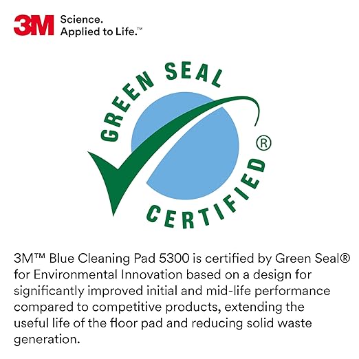 3M Blue Cleaner Pad 5300, 22 in, 5/Case