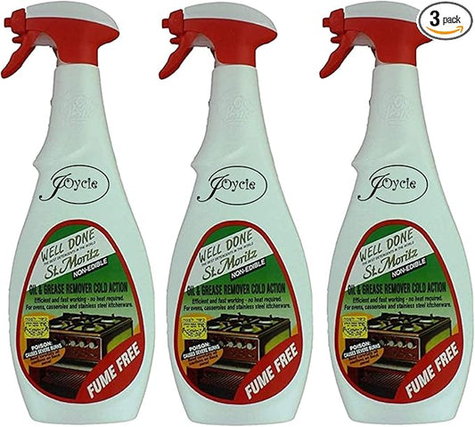 WELL DONE ST. MORITZ Oil & Grease Remover Cold Action Kosher For Passover 27 Oz (Pack of 3)