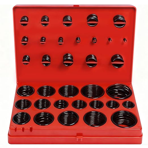 32 Size 419 Pcs Universal Metric Nitrile Rubber(NBR) O Ring Assortment Kit for Various car Auto Hydraulic Faucet Plumbing Pressure Washer Air or Gas Sealing Repair