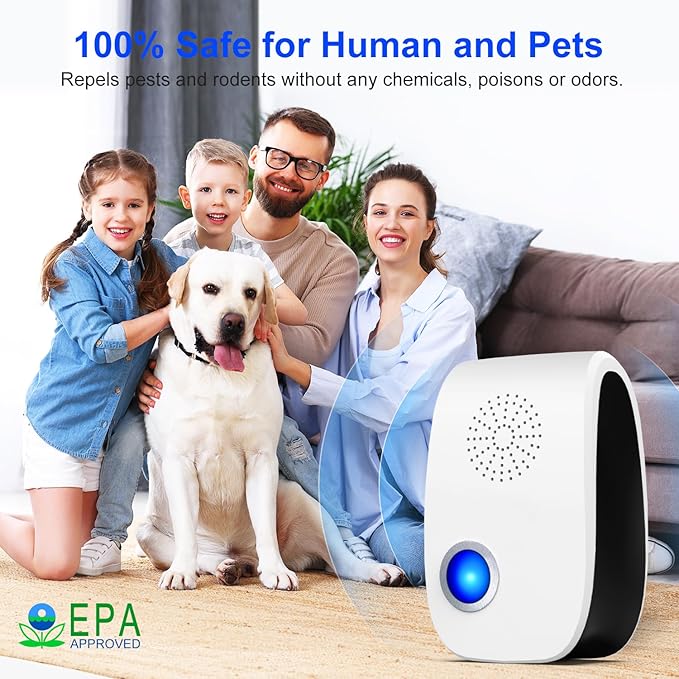 Upgraded Ultrasonic Repellent, Indoor Pest Repellent, Electronic Plug in Pest Control for Roach, Ant, Rodent, Mouse, Bugs, Mosquito, Spider Repellent for House, Garage, Warehouse (12)