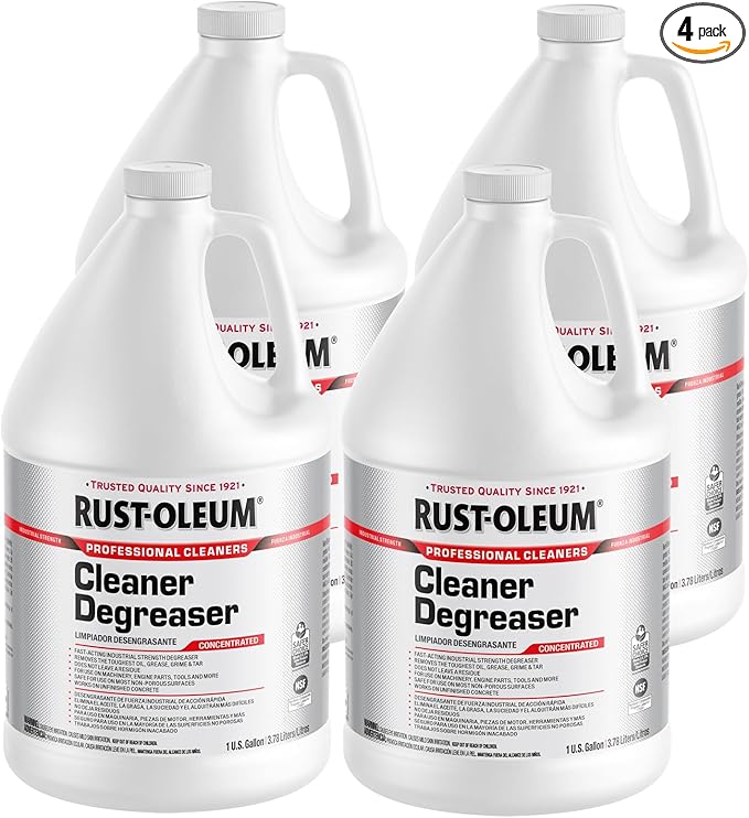 Rust-Oleum Professional Cleaners Cleaner Degreaser | 1 Gallon (128oz) | Professional Strength Concentrate | 4 Pack