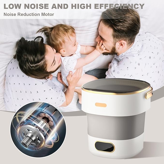 13L, Portable Washing Machine, Mini Washer Foldable Compact Laundry Machine with Basket Spin, Small Underwear Washer for Travel, Apartment, Manual Clothes Washing for Compact Spin Dryer
