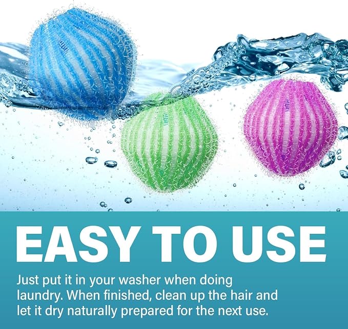 Pet Hair Remover for Laundry, Cat Dog Fur Lint Catcher,12 PCS | Reusable Washing Machine Fur Catcher for Dog and Cat Hair, Lint Lint Remover for Clothes & Bedding, Gentle on Fabrics - Image 5