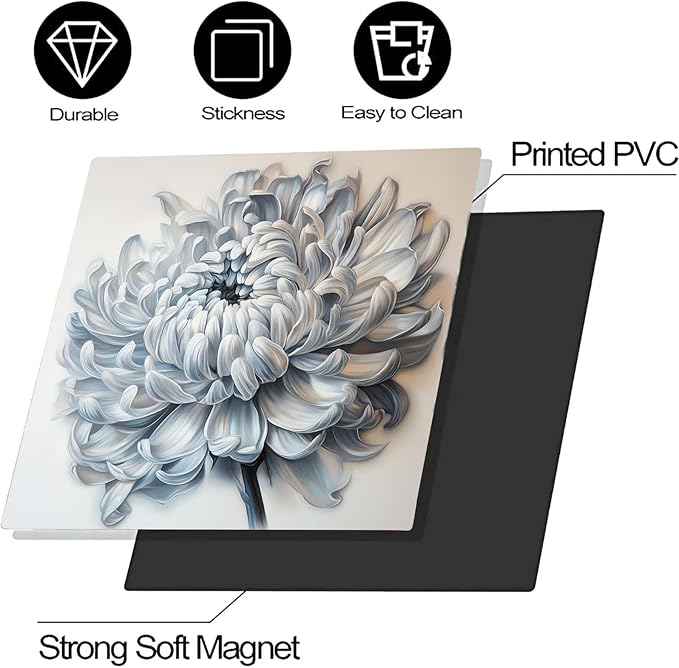 Blooming Flower Dishwasher Magnet Cover Kitchen Dishwasher Sticker, Simplicity Decorative Dishwasher Magnetic Panel Decal 23x17inch