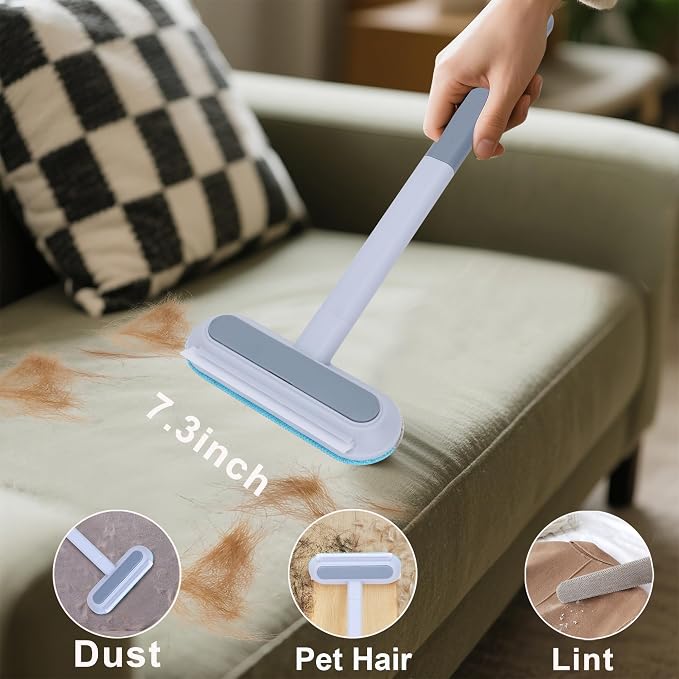 Pet Hair Remover for Furniture, 17.3Inch, Reusable Lint Brush for Dog and Cat Hair - Multifunctional Fur Removal Tool, Gentle on Couches, Carpets, Car Seat, Clothes, Bedding (Pack of 2) - Image 7