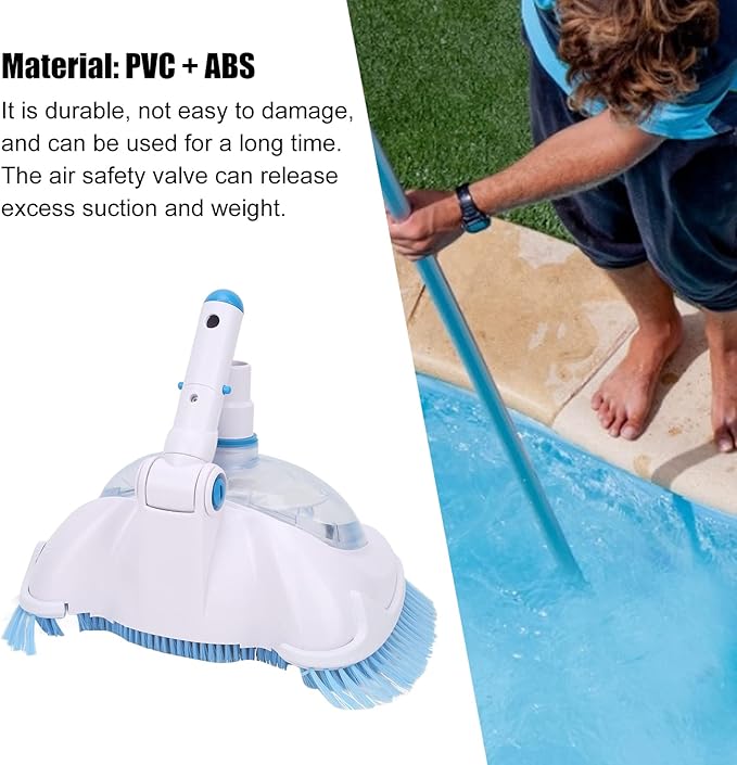 PerGar Pool Vacuum Heads, Manual Pool Vacuum Heads, Pool Vacuum Head Accessories, allinone Pool Cleaning Tools, Pool Vacuum Heads with Brushes, Pool Cleaning Vacuum Heads
