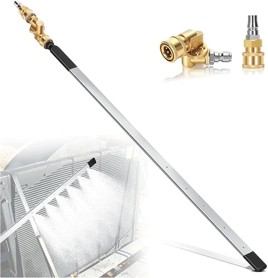 40'' Portable Radiator Cleaning Wand, Water and Air Dual-Use 1500 PSI Pressure Washer Tool, Two 1/4''Quick Coupler,Radiator Cleaning Wand Fit for Household Cars,Trucks,RV Radiators