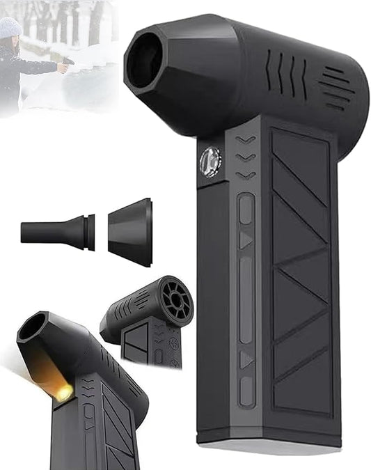 2026 Next Generation LED Turbo Blower - 100,000 RPM Portable Snow Removal Tool for Cars & Driveways, Mini Turbo Snow Blower, 3-Speed & Fast Snow, USB Rechargeable, Ergonomic Design