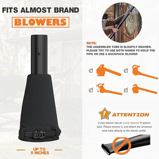 Sealegend Universal Leaf Blower Gutter Cleaning Attachment, Gutter Cleaning Kit for Leaf Blowers Clean Gutters from The Ground Leaf Remover