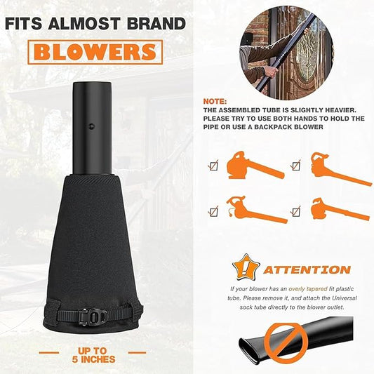 Sealegend Universal Leaf Blower Gutter Attachment, Gutter Cleaning Tools from Ground with Suppotive Structure and Telescopic Hose All-Round Cleaning, 11 Feet