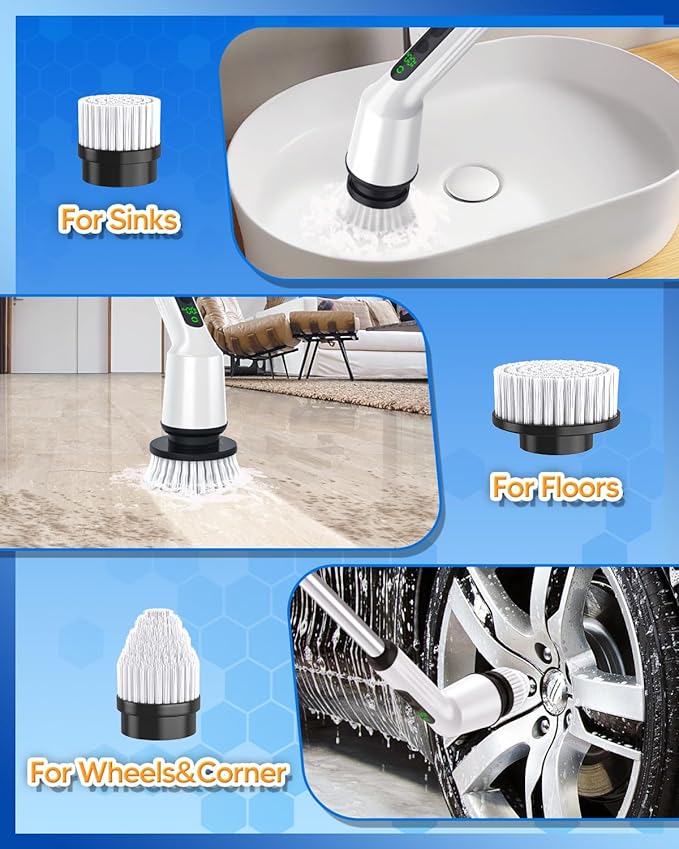 Electric Spin Scrubber (White)