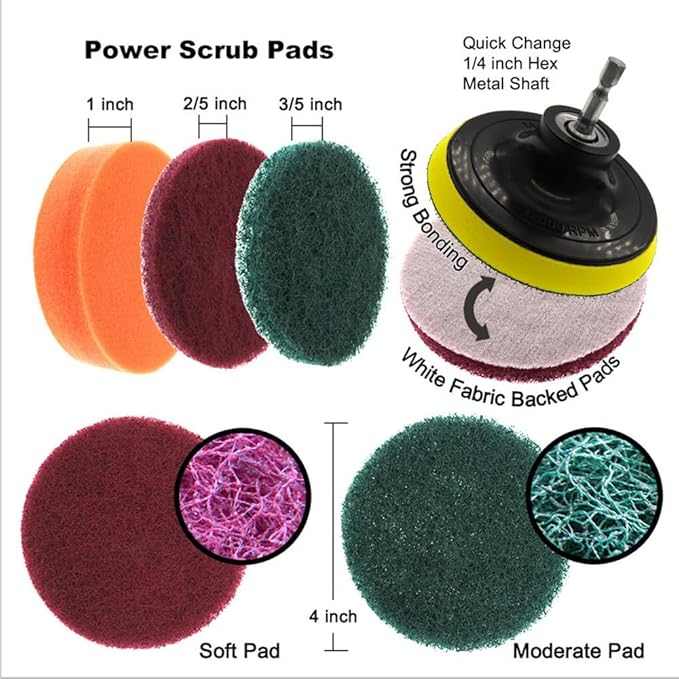 31pcs Car Wash Tools Set with Car Wash Cleaning Brush Car Wipes Tire Cleaning Brush Car Wash Brush Electric Drill Brush